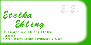 etelka ehling business card
